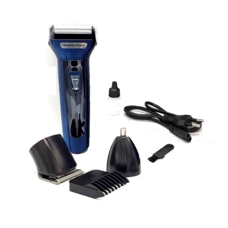 Kemei KM-6330 3-in-1 Rechargeable Hair Trimmer, Electric Shaver & Nose Clipper Grooming Kit For Men – Universal Voltage, 60 Min Runtime - Image 4