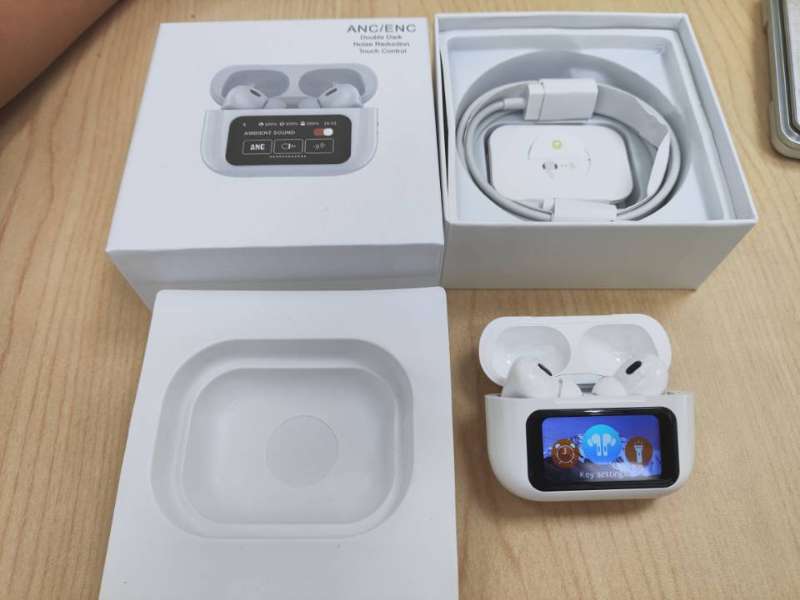 ANC Earbuds Touch Screen Display (White) - Image 5