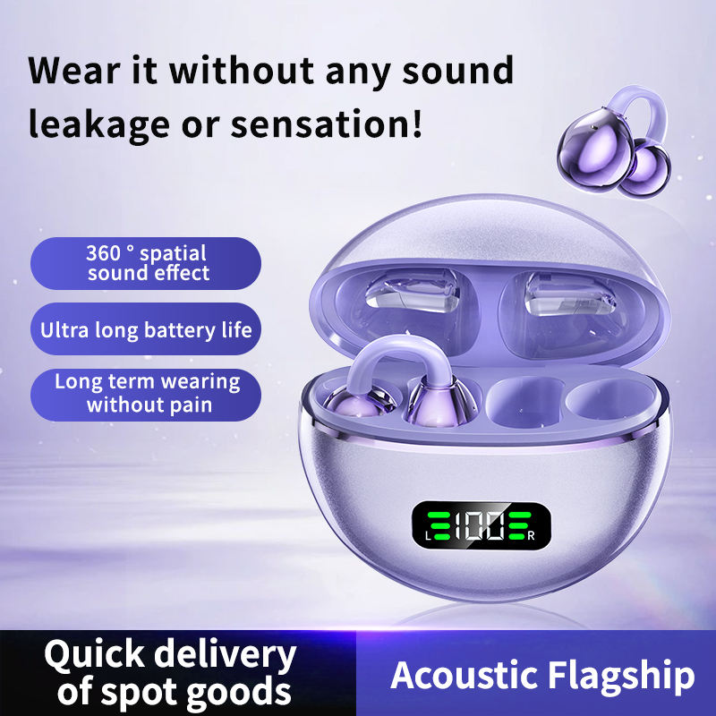 Q71 Wireless Earbuds With Digital Display Ear clip - Image 3